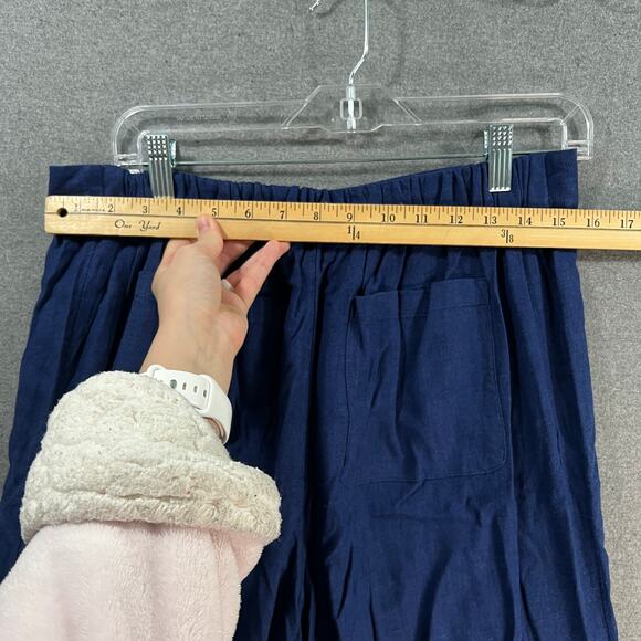 Isaac Mizrahi LIVE! Bridgehampton Linen Blend Pants Midnight Navy, Reg 12 - Picture 5 of 9